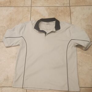 PGA Tour Light Gray Polo with Black Accents